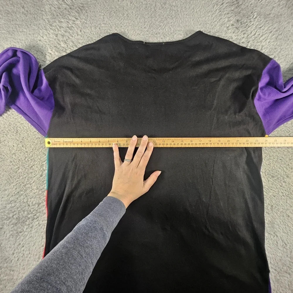 Vtg Colorblock Top Womens 14/16 Teacher Artsy Novelty Art Deco Abstract Ornate‎ - Picture 11 of 13